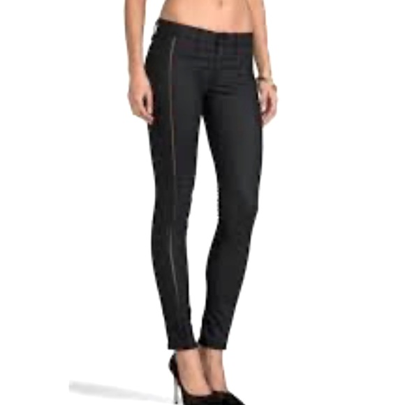 rag & bone Denim - Rag & Bone Size 26 Pre-Owned Black Skinny Stretch Jeans Leg Zipper (0360)